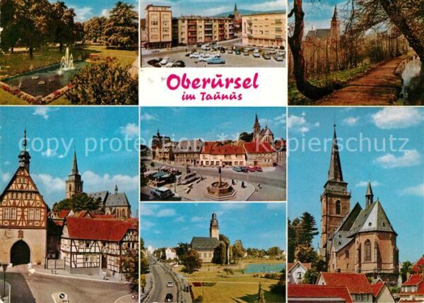 Oberursel Taunus Wasserfontäne Kirche Stadtansichten Sta
