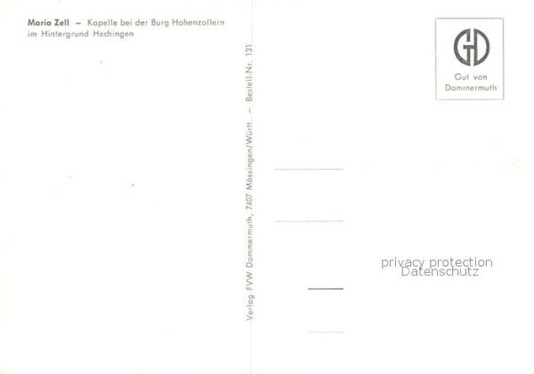 Hechingen Maria Zell Kapelle Burg Hohenzollern – Bild 2