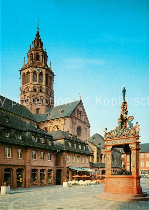 Mainz Rhein Dom Marktbrunnen