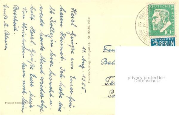 Neresheim Abtei Franckh Chronik Karte – Bild 2
