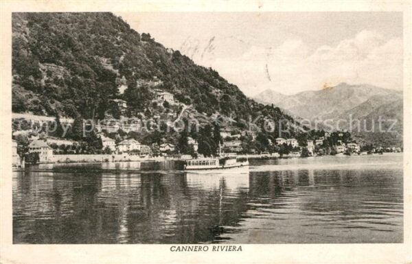 Cannero Riviera Lago Maggiore Ansicht vom See aus