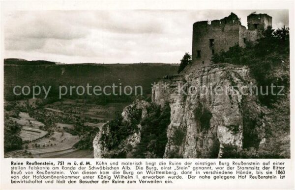 Westerheim Wuerttemberg Burgruine Reussenstein Schwäbische Alb