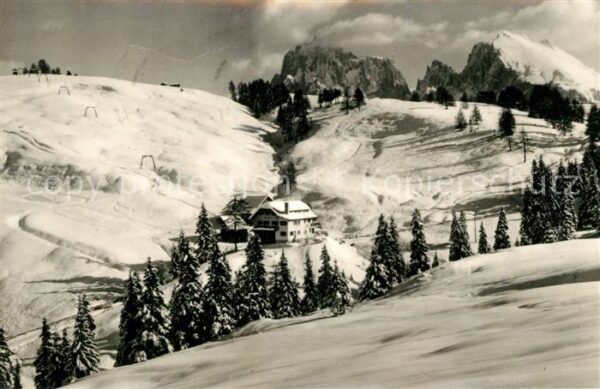 Alpe di Siusi Albergo Monte Piz Berggasthof Winterpan