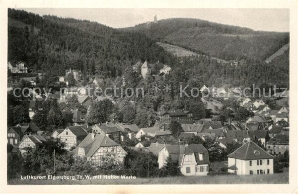 Elgersburg Teilansicht mit Hoher Warte Luftkurort