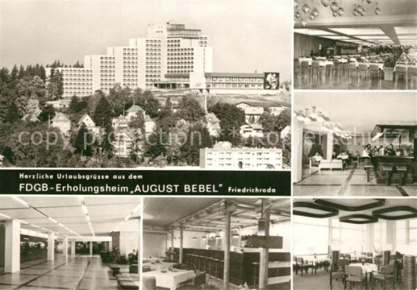 Friedrichroda FDGB Erholungsheim August Bebel Empfang