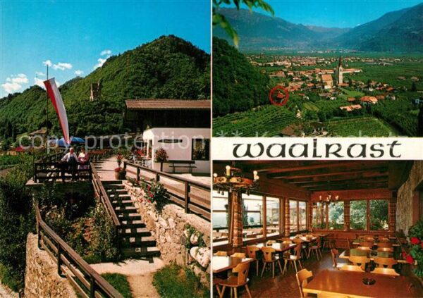 Lana Meran Jausenstation Waalrast Panorama Alpen