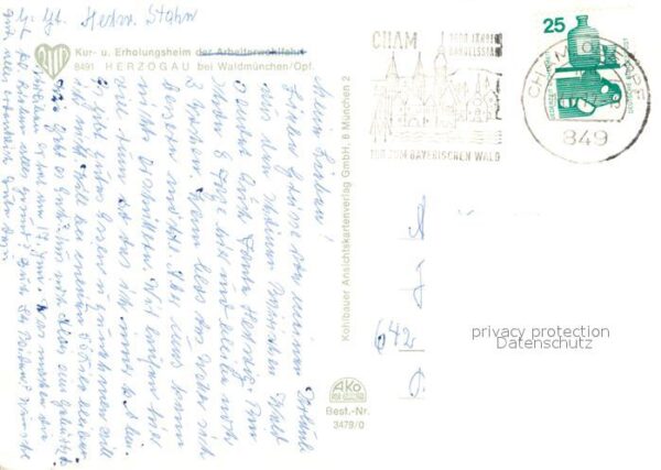 Herzogau Waldmuenchen Kurheim Erholungsheim Speisesaal Landsc – Bild 2