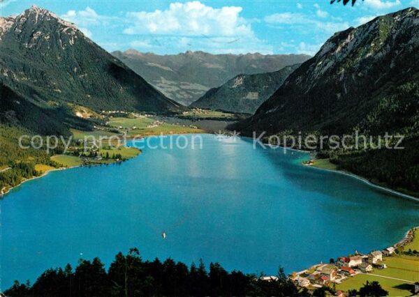 Achensee Panorama Blick auf Pertisau Maurach Ebe