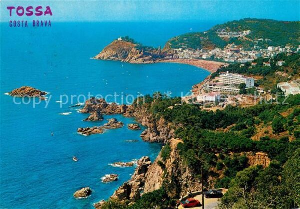 Tossa de Mar Perspective de la villa y su contorno