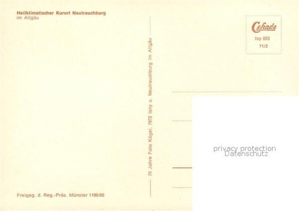 Neutrauchburg Heilklimatischer Kurort Fliegeraufnahme – Bild 2