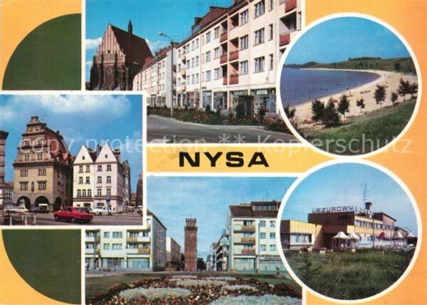 Nysa Häuserpartien Innenstadt Turm Hotel Res