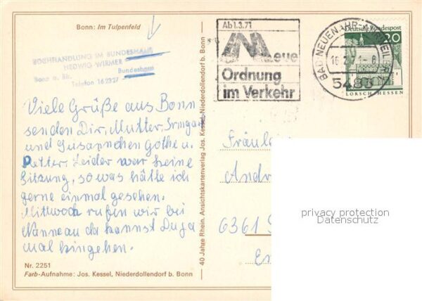 Bonn Rhein Tulpenfeld Gebäudeensemble Hochhaus – Bild 2