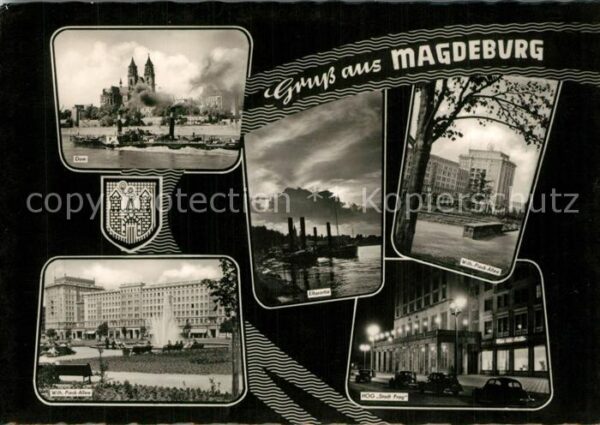 Magdeburg Dom Wilhelm Pieck Allee Elbe Dampfer HO