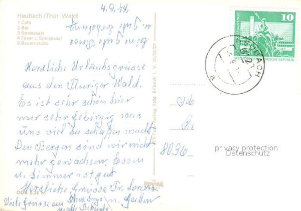 Heubach Thueringen FDGB Erholungsheim Hermann Duncker Cafe – Bild 2