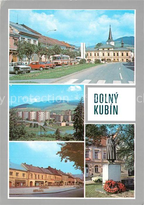 Dolny Kubin Orava Hauptstrasse Siedlung Hochhäuser Platz