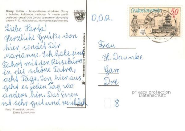 Dolny Kubin Orava Hauptstrasse Siedlung Hochhäuser Platz – Bild 2