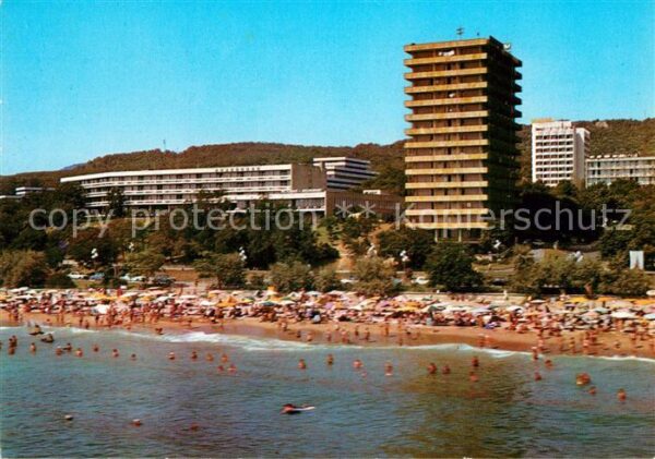 Slatni Pjasazi Ansicht vom Meer aus Strand Hotels