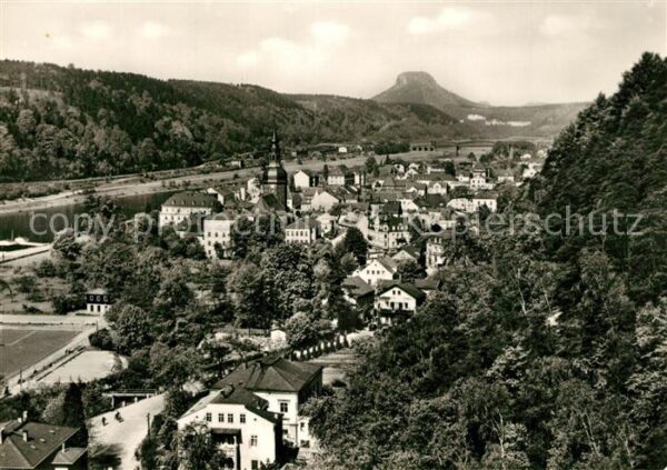 Bad Schandau Panorama mit Blick zum Lilienstein Tafe