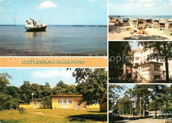 Koserow Ostseebad Usedom Fischkutter Bungalowsiedlung FDGB Erhol