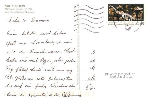 Neresheim Abtei Abteikirche 18. Jhdt. – Bild 2