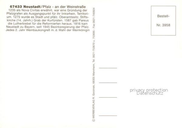 Neustadt Weinstrasse Stiftskirche 14. Jhdt. – Bild 2