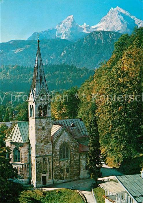 Berchtesgaden Evangelische Kirche mit Watzmann Bercht