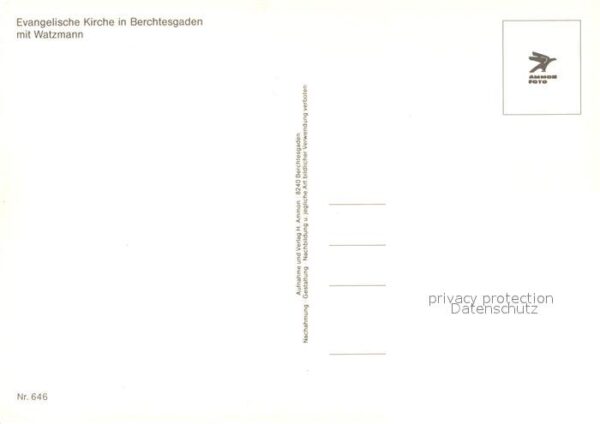 Berchtesgaden Evangelische Kirche mit Watzmann Bercht – Bild 2