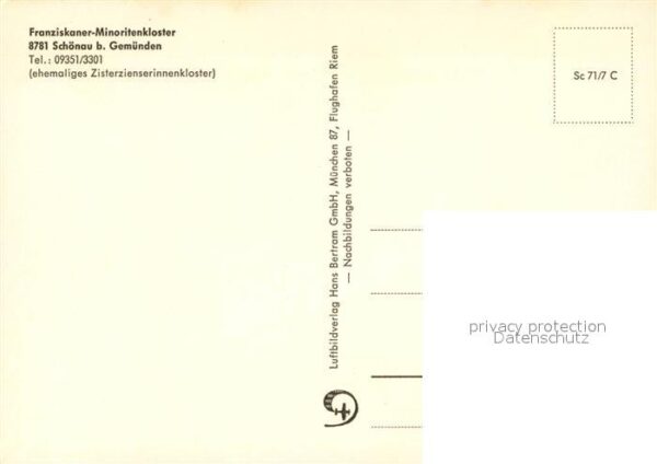 Schoenau Gemuenden Franziskaner Minoritenkloster Fliegerau – Bild 2
