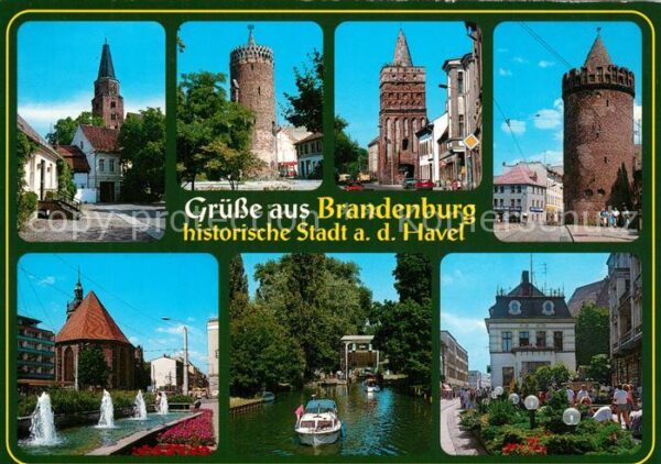 Brandenburg Havel Kirche Türme Wasserspiele Kanal Schleus