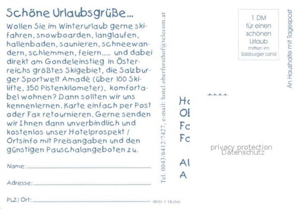 Sankt Johann Pongau Hotel Oberforsthof Bergbahn Winterpanor – Bild 2