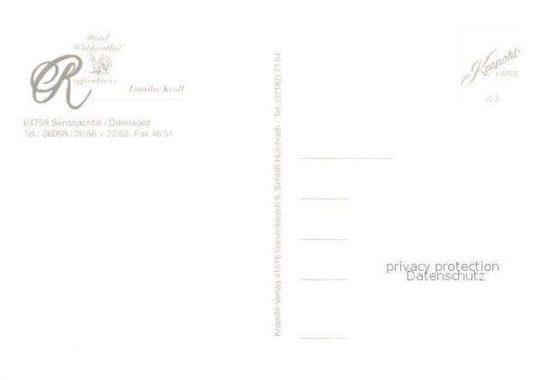 Sensbachtal Hotel Waldgasthaus Reussenkreuz – Bild 2
