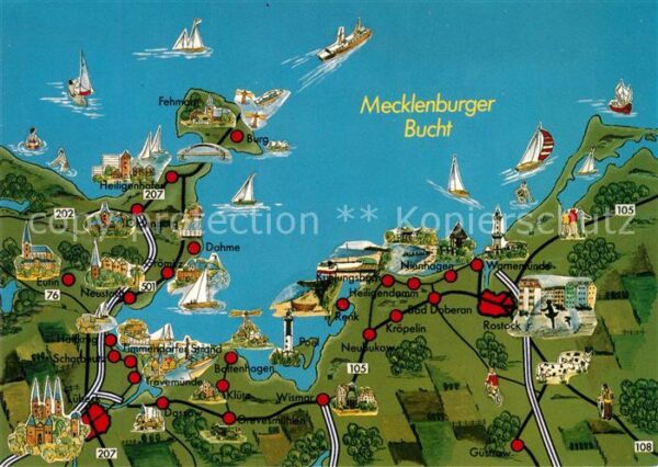 Timmendorfer Strand Mecklenburger Bucht Landkarte mit Sehen