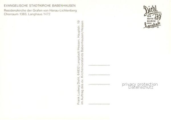 Babenhausen Hessen Evangelische Stadtkirche Chorraum Langh – Bild 2