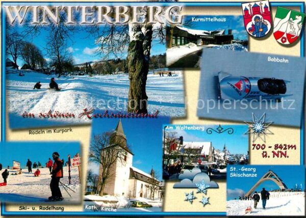 Winterberg Hochsauerland Wintersportplatz Rodeln Kurpark Skipist