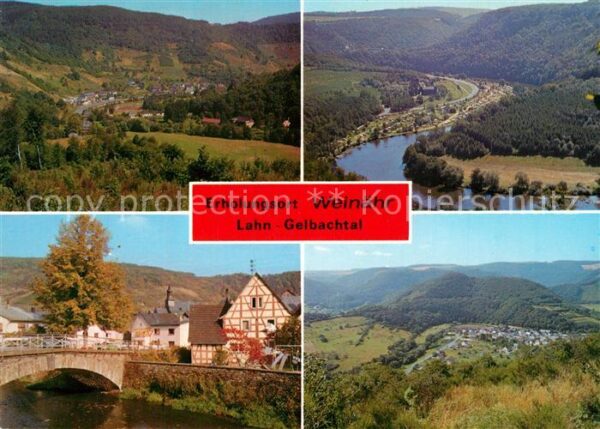 Weinaehr Lahn Brücke Landschaftspanorama Lahntal