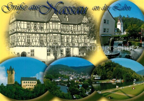 Nassau Lahn Rathaus Fachwerkhaus Brunnen Kirche Bur