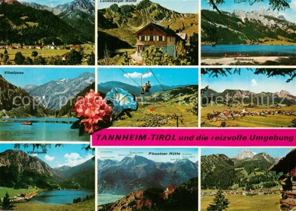 Tannheim Tirol Gesamtansicht mit Alpenpanorama Vilsalp