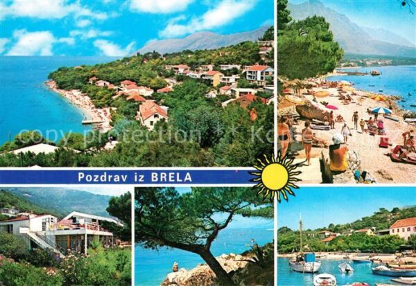 Brela Panorama Küste Strand Bungalows Hafen