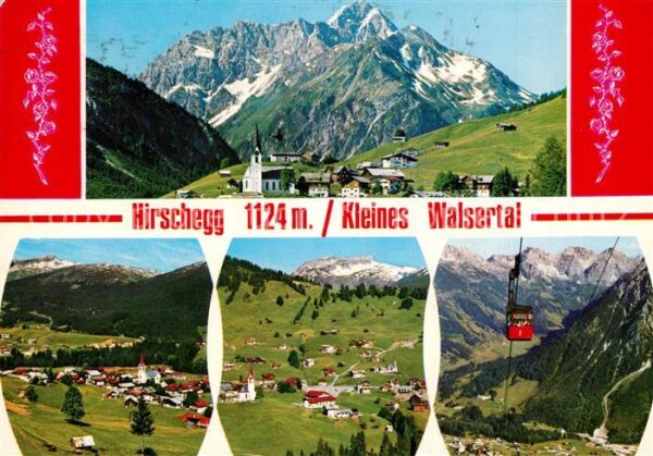 Hirschegg Kleinwalsertal Vorarlberg Gesamtansicht mit Alpenpanorama Bergbah