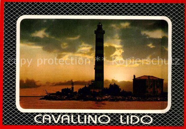 Cavallino Venezia Leuchtturm in der Abendsonne