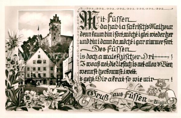 Fuessen Allgaeu Schloss Gedicht