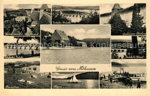 Moehnesee Sperrmauer Kraftwerk Überlauf Körbecker