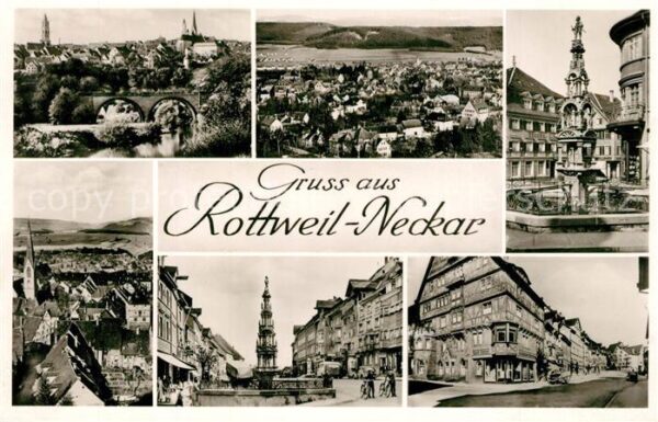 Rottweil Neckar Brunnen Stadtansichten