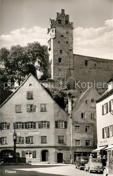 Fuessen Allgaeu Stadtbrunnen Schloss
