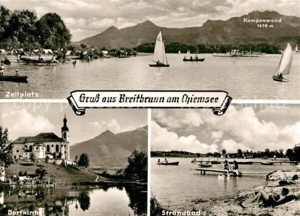 Breitbrunn Chiemsee Zeltplatz Strandbad Dorfkirche Kampenwa