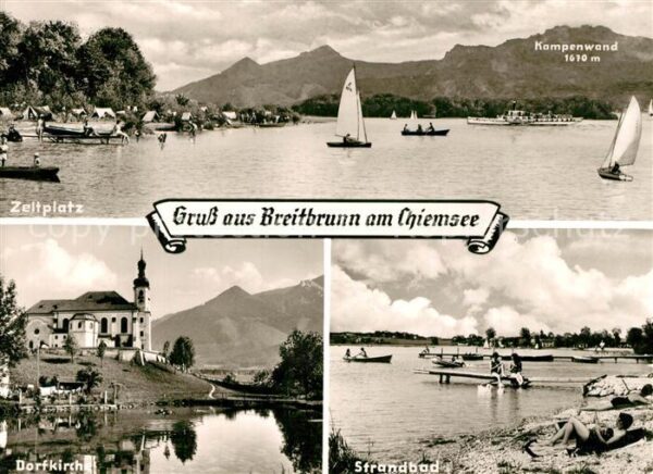 Breitbrunn Chiemsee Zeltplatz Kampenwand Dorfkirche Strandb