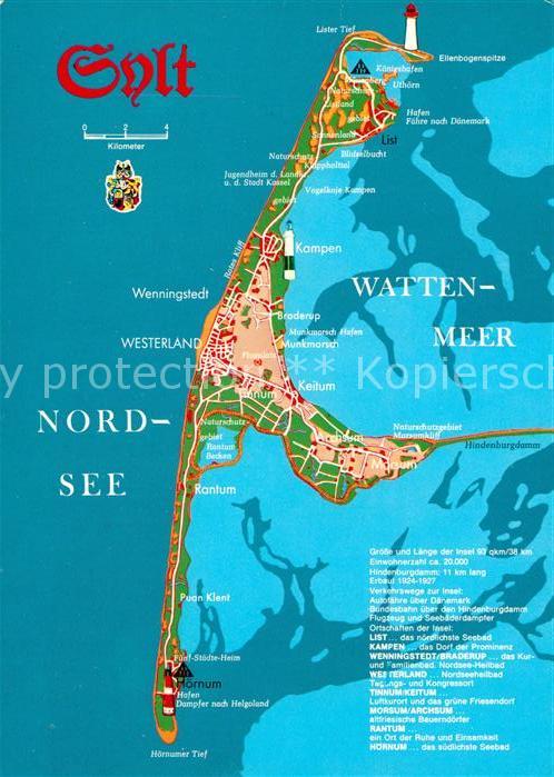 Insel Sylt Panoramakarte
