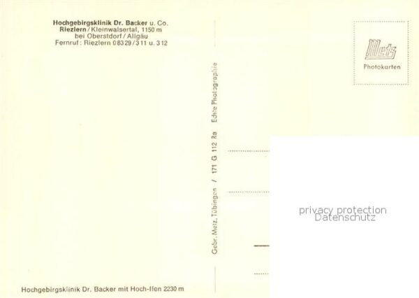 Riezlern Kleinwalsertal Vorarlberg Hochgebirgsklinik Backer – Bild 2