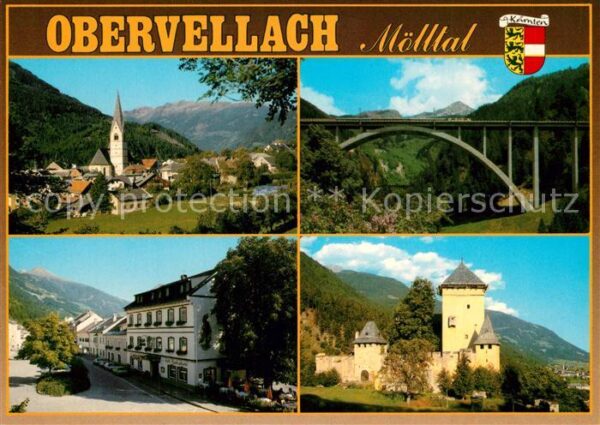 Obervellach Kaernten Hohe Tauern Tauernbahnbrücke Hauptplatz