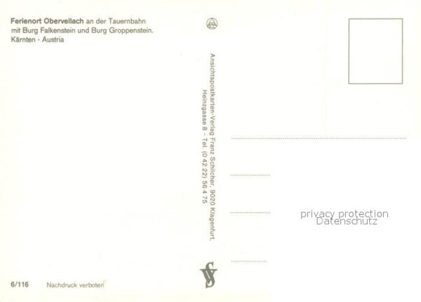 Obervellach Kaernten Panoramen Burg Falkenstein Burg Groppen – Bild 2